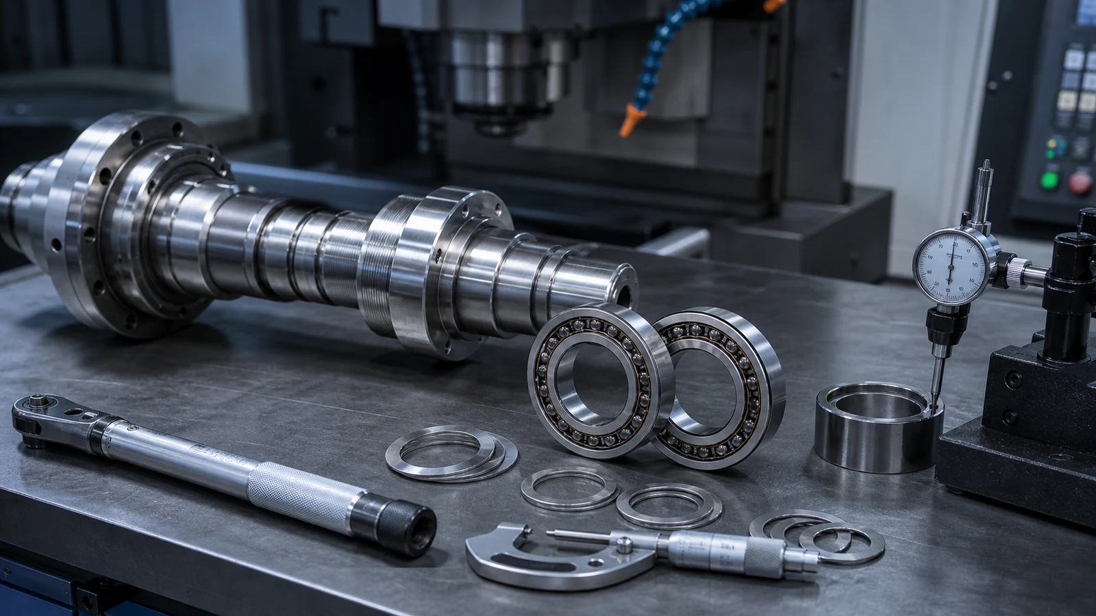 matched angular contact bearing application for milling spindle