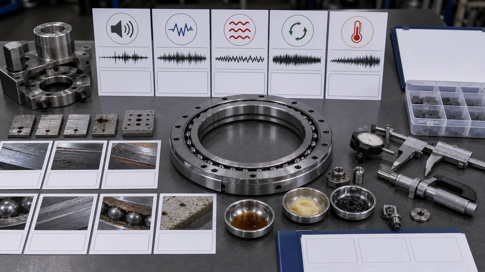 cross roller bearing noise symptom checklist visual