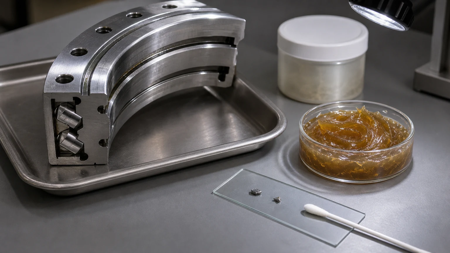 cross roller bearing lubrication condition and contamination review