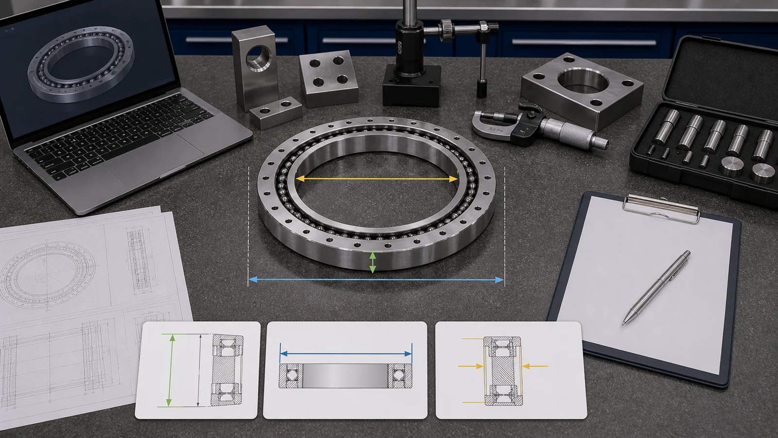 cross roller bearing size chart size confirmation table visual