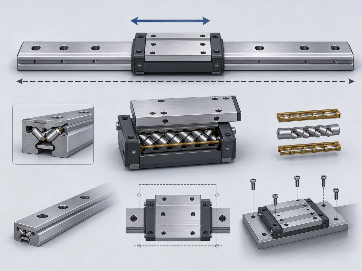 cross roller guide model parameters visual review
