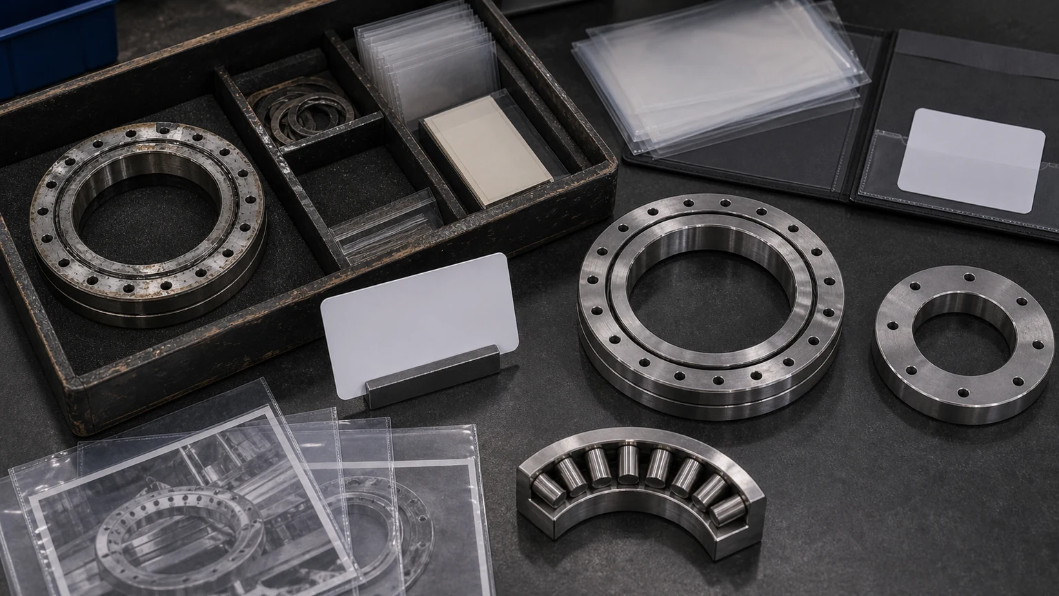 HW9381397-A Cross Roller Bearing HW9381397-A model evidence, measured sample notes, and drawing or old-order reference visual