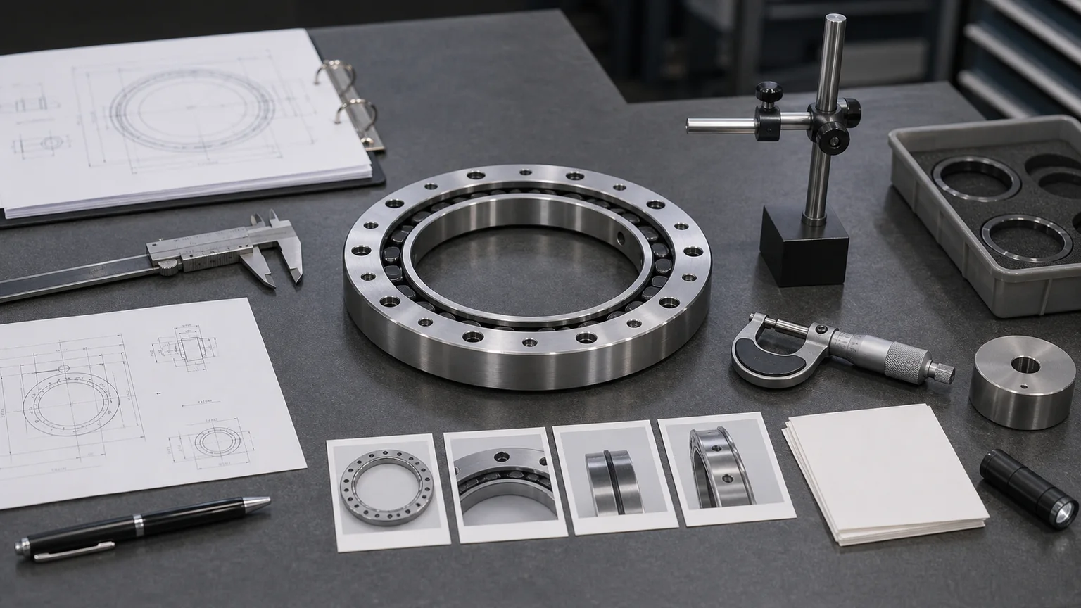 cross roller slide RFQ measurement setup