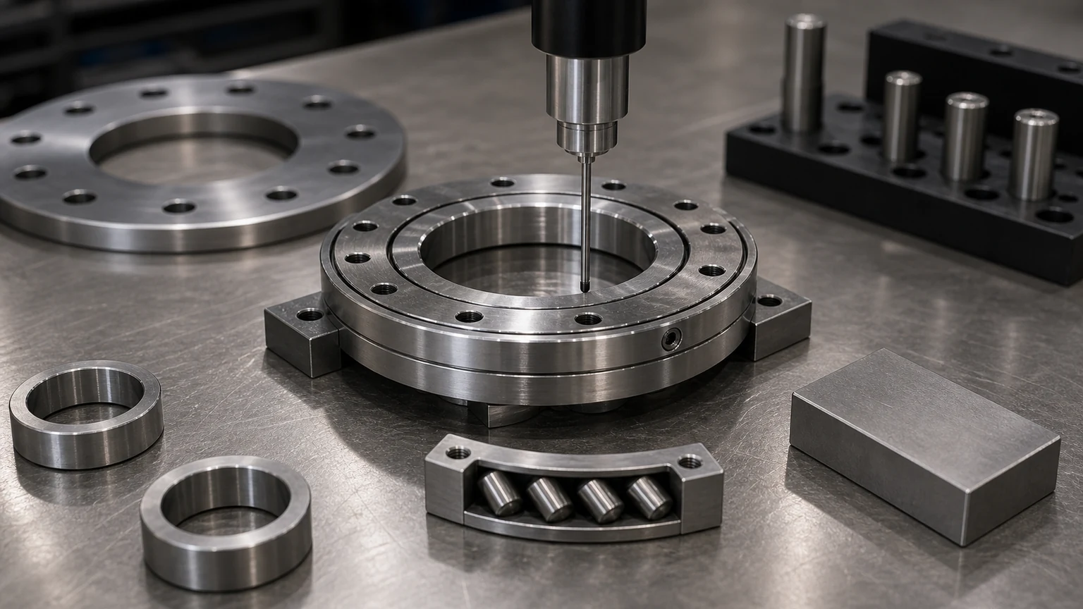 RE Series Crossed Roller Bearings dimensions, ring form, and mounting interface visual