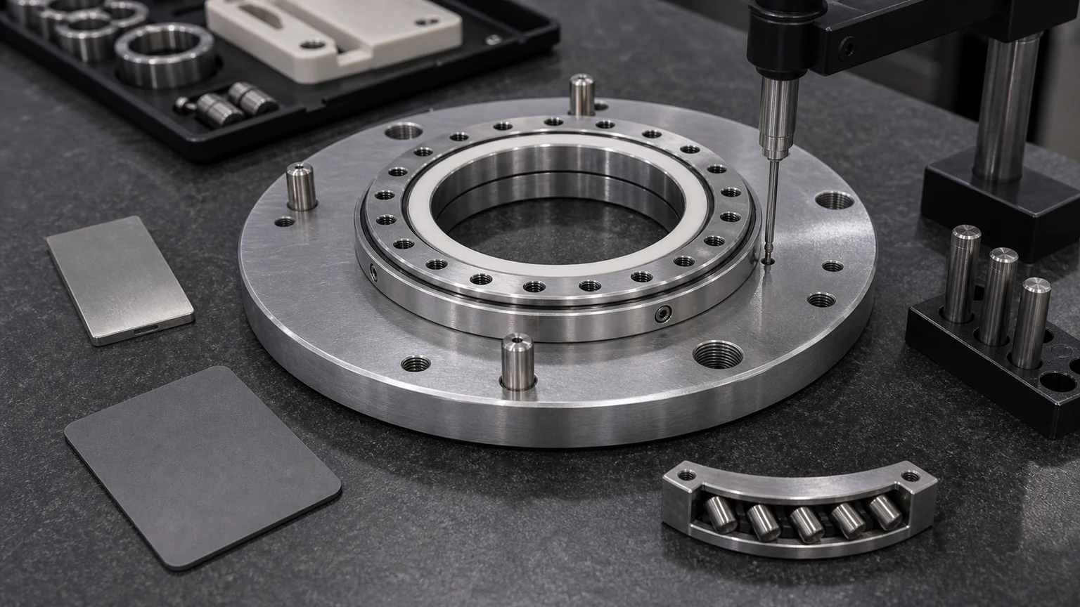 RU Series Crossed Roller Bearings dimensions, ring form, and mounting interface visual