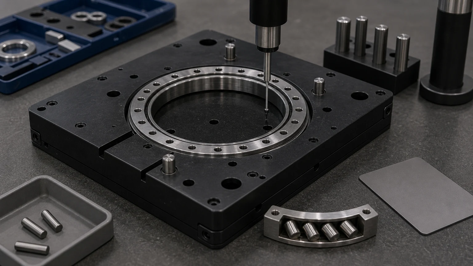 XRBS Series Crossed Roller Bearings dimensions, ring form, and mounting interface visual